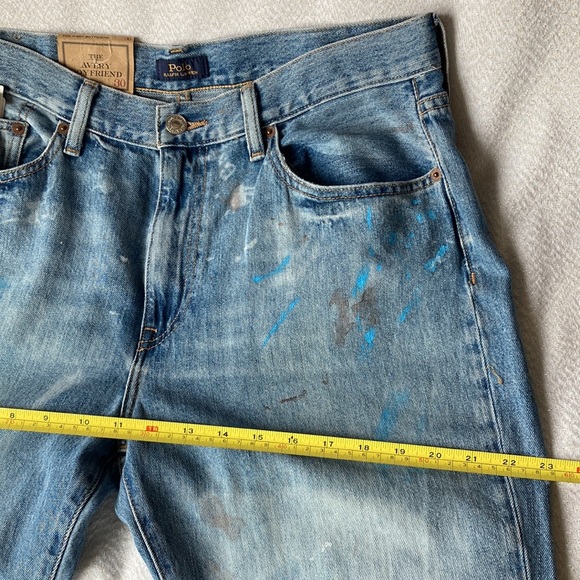 NWT Polo Ralph Lauren Avery Boyfriend Paint Splatter Jeans Size 30 - Picture 8 of 12